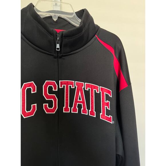 NC State Wolfpack Sweatshirt Mens Extra Large Black 1/4 Zip Pullover Polyester - Picture 2 of 4